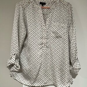 Polka Dot Blouse - Black and White